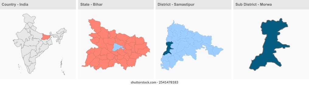 Morwa map (District Samastipur, State Bihar, Republik Indien) ,Samastipur District, Bihar State, Republik Indien, Regierung von Bihar, Indisches Territorium, Ostindien, Politik, Dorf, Tourismus