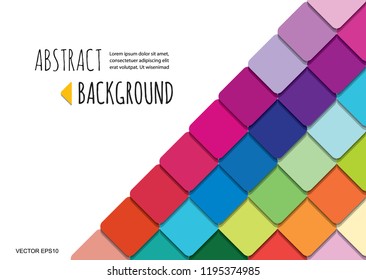 Mosaic 3d paper cut out abstract background. For business presentation, brochures, posters design.