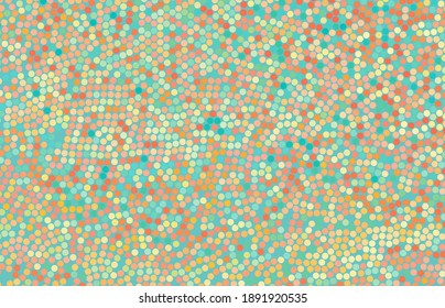 Mosaic. Abstract background with color circles. Polka dots pattern. 3d vector illustration. 