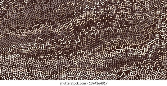 Mosaico. Fundo abstrato com círculos de cores. Padrão de pontos de polka. Ilustração de vetor 3d. 