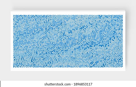 Mosaic. Abstract background with color circles. Polka dots pattern. 3d vector illustration. 