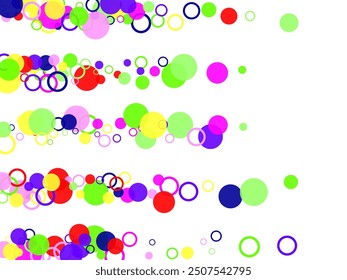 Mosaic. Abstract background with color circles. Polka dots pattern.  Rainbow colored watercolor confetti top gradient.