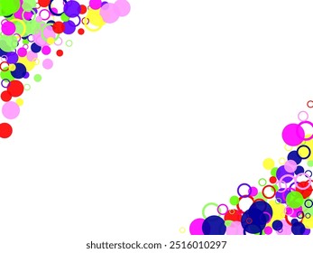 Mosaic. Abstract background with color circles. Polka dots pattern.  3d vector illustration.