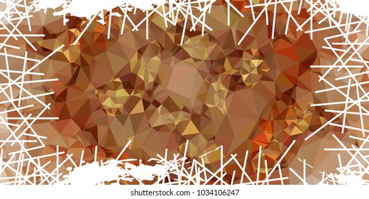Mosaic abstract background with grunge white border. Copy space. Vector clip art.