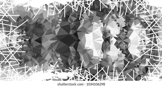Mosaic abstract background with grunge white border. Copy space. Vector clip art.
