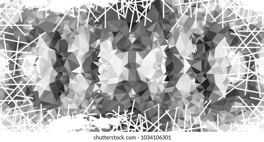 Mosaic abstract background with grunge white border. Copy space. Vector clip art.