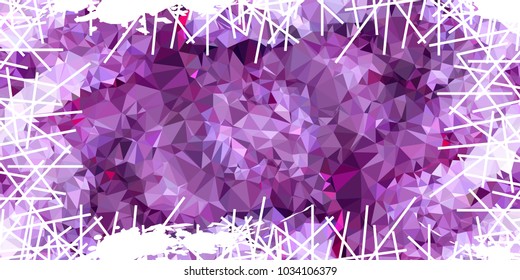 Mosaic abstract background with grunge white border. Copy space. Vector clip art.