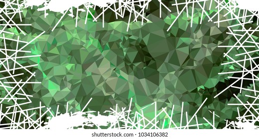 Mosaic abstract background with grunge white border. Copy space. Vector clip art.