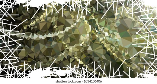 Mosaic abstract background with grunge white border. Copy space. Vector clip art.