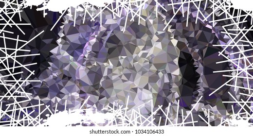 Mosaic abstract background with grunge white border. Copy space. Vector clip art.