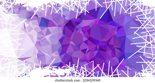 Mosaic abstract background with grunge white border. Copy space. Vector clip art.