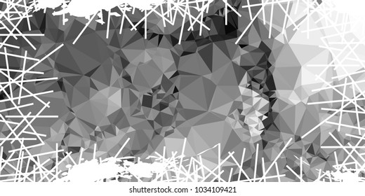 Mosaic abstract background with grunge white border. Copy space. Vector clip art.