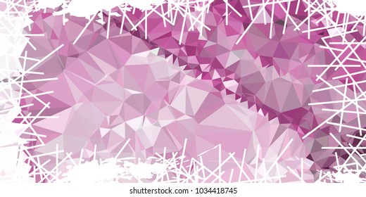 Mosaic abstract background with grunge white border. Copy space. Vector clip art.