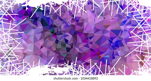 Mosaic abstract background with grunge white border. Copy space. Vector clip art.