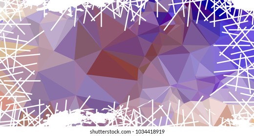 Mosaic abstract background with grunge white border. Copy space. Vector clip art.