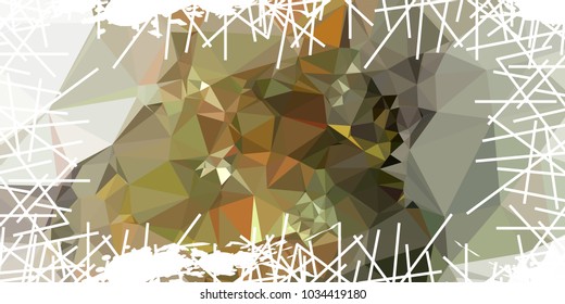 Mosaic abstract background with grunge white border. Copy space. Vector clip art.