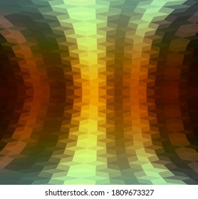 Fondo abstracto mosaico, cubos 3d naranja brillante diseño vectorial.