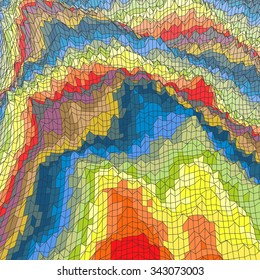 Mosaic. Abstract Background. Polygonal Vector Illustration. 