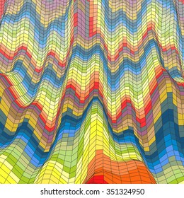 Mosaic. Abstract Background. Polygonal Vector Illustration. 