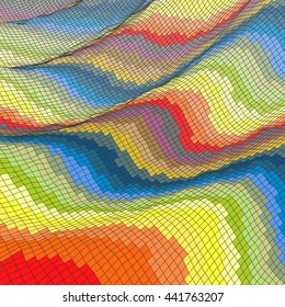 Mosaic. Abstract Background. Polygonal Vector Illustration. 