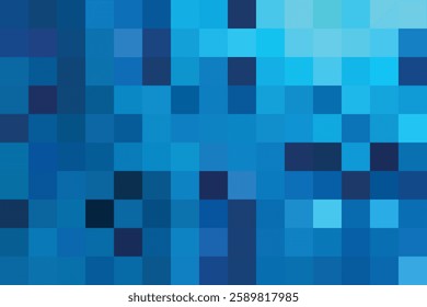 Mosaic Abstract in blue colors Background