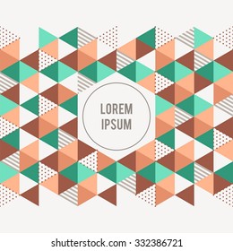 Mosaic. Abstract geometric background. Backdrop. Vector design layout for business presentations, flyers, posters, apps.