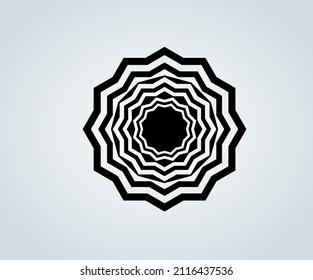 mosaic of abstract geometric figures for illustration and technical drawing