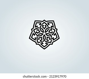 mosaic of abstract geometric figures for illustration and technical drawing