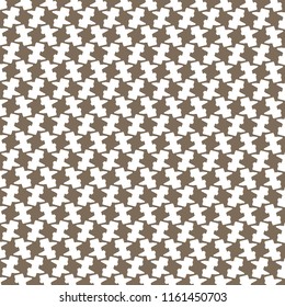 Mosaic with abstract geometric shapes. Textile print. Monochrome pattern. Vector illustration.