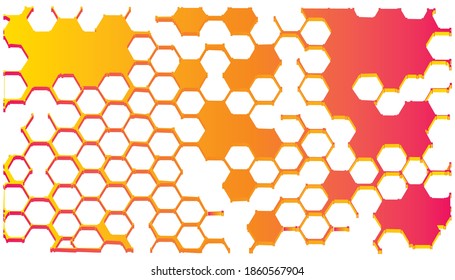 mosaico de abeja abstracta con ilustración vectorial de fondo blanco. para su diseño