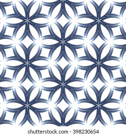 Mosaic abstract patterns in the form of blue crystals and ice