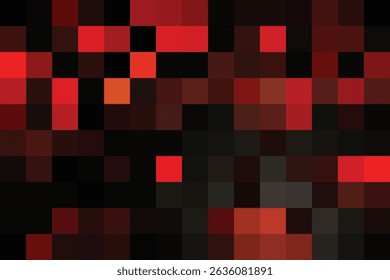 Mosaic Abstract in Red and Black colors Background