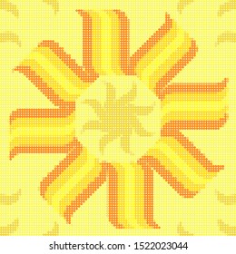 Mosaic of the abstract sun