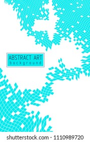 Mosaic art abstract background, vector 3d dimensional geometric design, artistic illustration as a template for layout with copy space for title and text. Usable for brochure, ad, banner, poster.