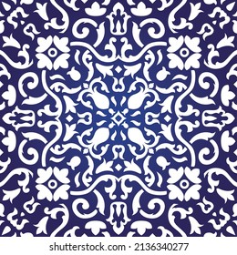 Mosaic art pattern design vector draw