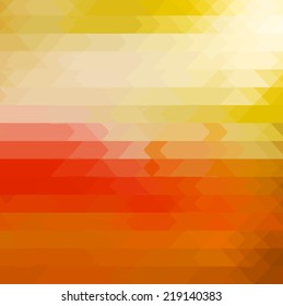Mosaic autumn. Red and yellow. Vector