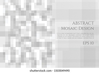 Mosaic background abstract design art style with space for your text. vector illustration