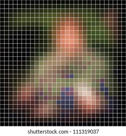 Mosaic background. Abstract vector illustration.