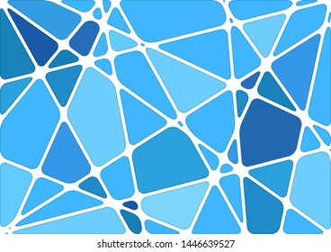 Mosaic background in blue colors. Vector