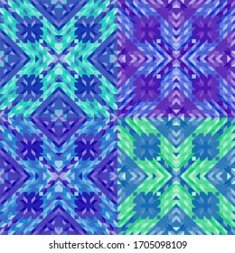 Mosaic Background - Cold Color Range 
