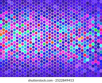 Mosaic with background color change. Abstract colorful hexagon pattern background for design. High-tech communication innovation concept