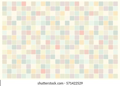 Mosaic background of colored squares. Vintage pop art retro illustration. Dull the surface