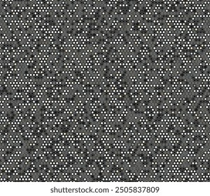 Mosaic background. Geometric elements of varied style and color. Small hexagon shapes. Tileable pattern. Seamless background. Awesome vector illustration.