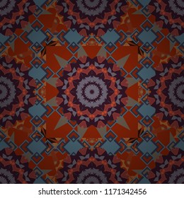 Mosaic background in gray, blue and white colors. Vector abstract patch seamless pattern.