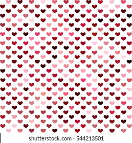Mosaic Background of hearts for your romantic design. Valentine's day mood.