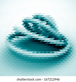 Mosaic background.The illustration contains transparency and effects. EPS10