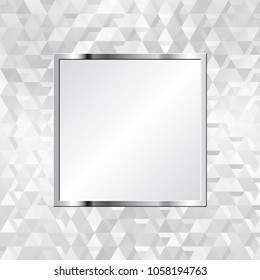 mosaic background with metallic plaque