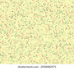 Mosaic background. Multicolored geometric elements of varied size. Rounded hexagons mosaic cells with padding and inner solid cells. Small hexagon geometric shapes. Tileable pattern.