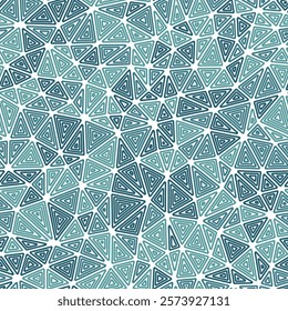 Mosaic background. Multiple repeated inner triangles. Compact triangles size. Multiple colors style. Seamless pattern. Amazing vector tiles. Beautiful vector illustration.