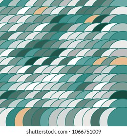 Mosaic background. Overlapping small round pieces. Colorful ornamental decorative texture. Vector abstract geometric background with circles for decoration, paper packaging, textile design, covers.
